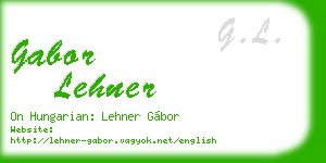 gabor lehner business card